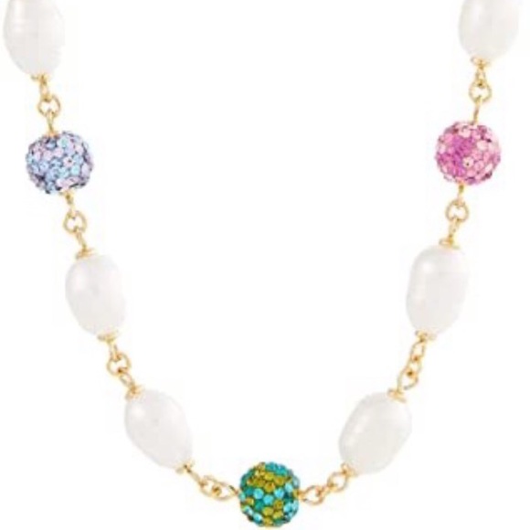 Multicolor Pavé Fireball & Freshwater Pearl Collar